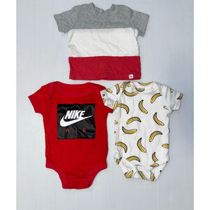 Lot of 3 Baby Boy Mixed Bundle 0-6M 0-3M 3M Nike Chick Pea Carter’s